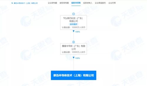 TCL科技關(guān)聯(lián)公司成立摩迅半導(dǎo)體，注冊資本1億人民幣，聚焦應(yīng)用軟件開發(fā)